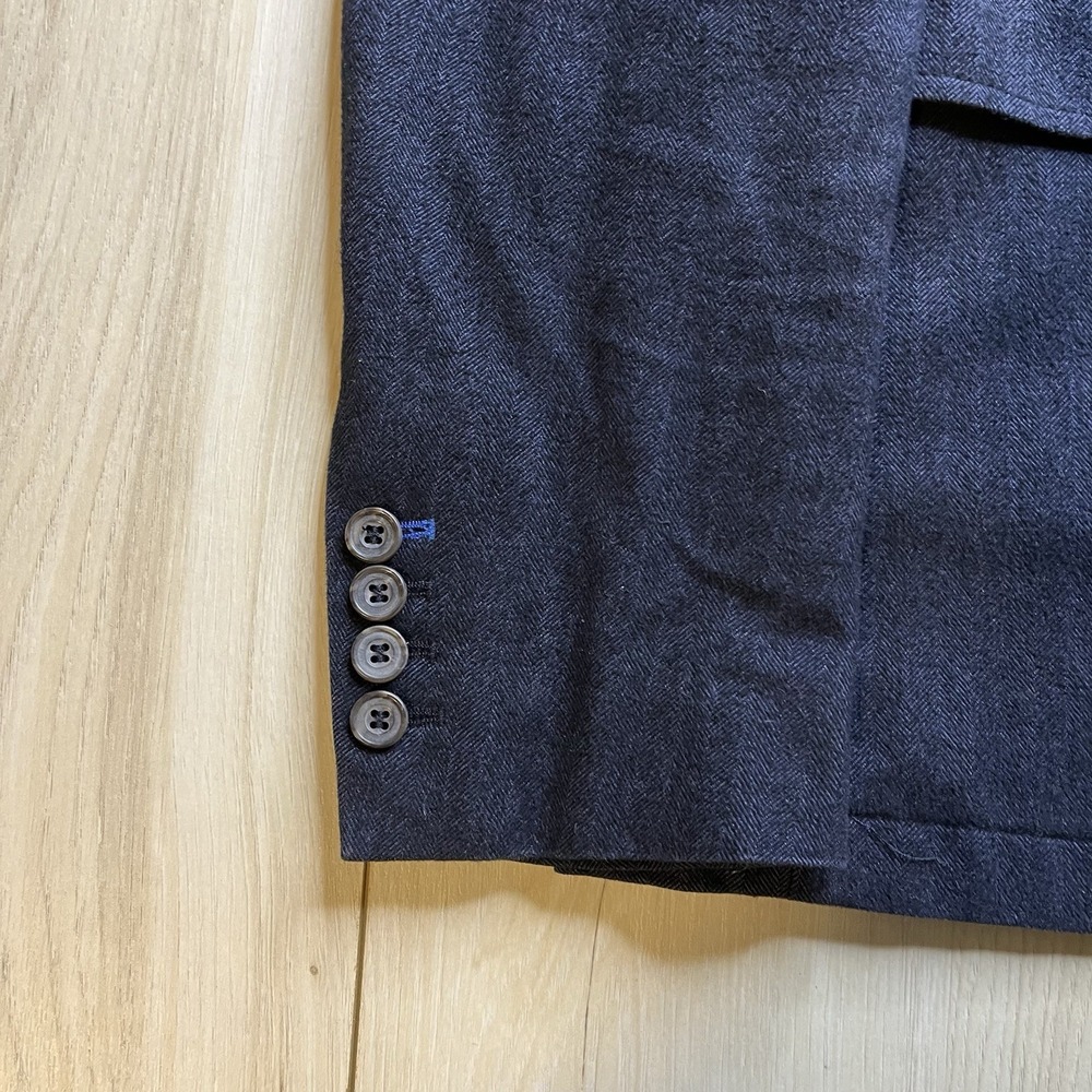 Boden Unlined 100% cotton Sports Coat Blazer 2 Button Navy Blue Womens Size 38R - Picture 2 of 16